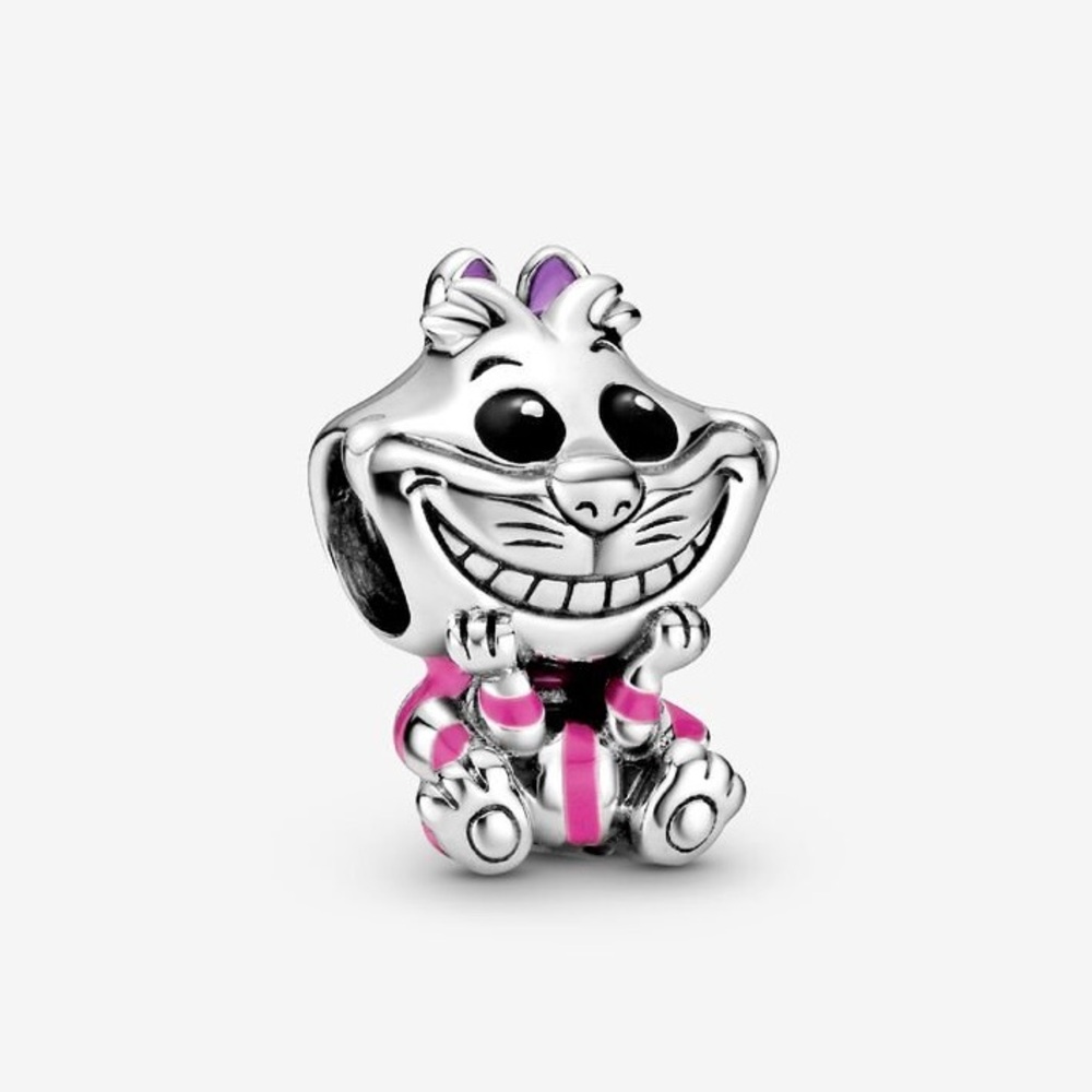 Pandora Disney Alice in Wonderland Cheshire Cat Charm Sterling Silver (Retired)